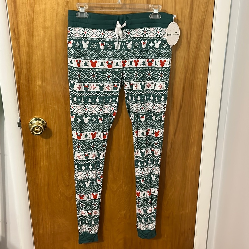 Little Sleepies Mickey Fair Isle Women’s Pants NWT Small